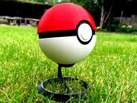 PokeBall - Fully Functional with Button and Hinge by MrFozzie