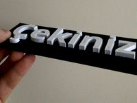 Customizable Sign with Backplate by baranusluel