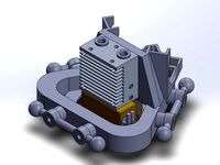 Rostock Max V2 E3d Cyclops LED Light Effector Platform by paulhut