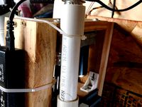 Filastruder Hopper Neck Extender (2L bottle -> 1" PVC coupler) by jup2000