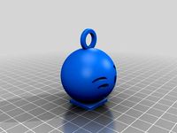 Wink Keyring (emoji) by somethingc