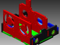 Leapfrog Creatr (Mod) for E3D Titan - Dual Carriage (Horizontal 60mm LM8UU Carriage) by stevejlo