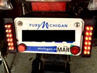 Motorcycle license plate LED light brackets  by negatv