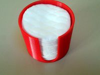Halter fuer runde Wattepads (5cm); Box for cotton pads (5cm diameter) by Renngarage