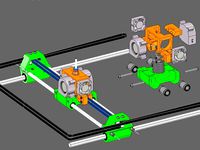 SCOUTcorexy XY_Stage XCarriage 8mm YCarriage 10mm HorizontalRods SingleHotend by florinf-ro