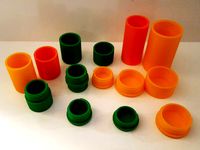 Utility Survival Capsule / Container / Tube / Pipe Threaded on Inside - Heights: 25mm, 40mm, 50mm, 75mm, 100mm, 125mm, 145mm, 150mm by cncartist