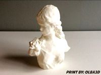Girl Head Statue by ideaform3d