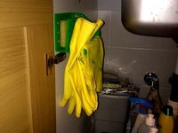 Kitchen sponge gloves rag holder by sparkie79