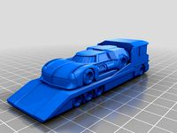 truck transporting car by bobusmalus