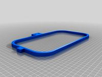 Embroidery hoop, square, parametric (e.g. for lettering) by peterllfp