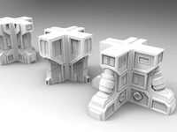 28mm Sci-fi building corners by jdteixeira
