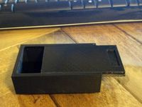 Magnetic key hiding box with sliding lid by tommistheman