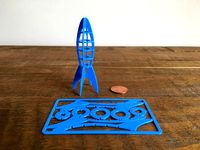 Rocketship business card by rustlemills