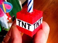 Minecraft TNT Birthday Candle Holder by jperrigo