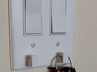 Decora double switch plate with key hooks by insomgineer
