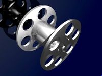 Tiny filament spool for small printers (M8 rod axis) by magonegro
