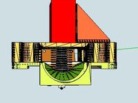 x carriage for prusa V2  with titan bracket an fan for e3d v6 by jfpion