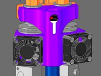 SCOUT Dual-Bowden Mount for E3D V6 CLONE Hotend (differs slightly from original dimensions) by florinf-ro