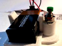 9V battery holder with momentary switch holder by davidgeller