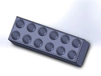 Rack for Eppendorf test tube (2 ml.) [2x6 tube] by Nengnoinoi