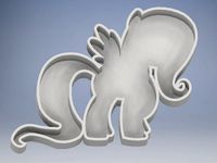 Fluttershy cookie cutter by rutap