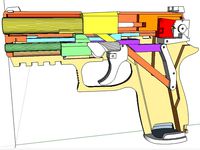 Blowback Rubber band SIG Sauer P320 pistol gun by Simhopp