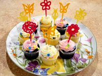 Spring Flower, Butterfly and Bee Multi Purpose Picks by barb_3dprintny