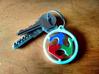 FabLab Keyring 4 colors flux by enricodare