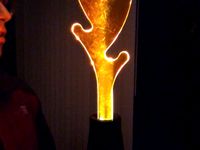 Giant Lego Flame Lamp by Bartimaeus