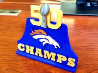 Denver Broncos Superbowl 50 Championship Plaque by jclymer01