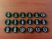 Laser - Catan Number Tokens With Dots & Letters by bms85smb