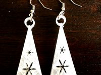Triangle Flower Earrings by jchun444