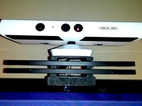 Kinect and 2 Wii Sensorbars TV mount by Feataur