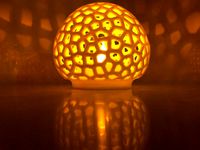 Voronoi LED mushroom cap tealight shade by funkshin