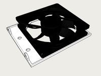 Front case intake 120mm fan mount with fan controller by williamk