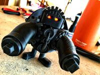 Industrial Robot Card Holder (with optional light up eyes!) by Gobotix