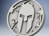 Spartan Logo, added Detail STL  by Keivnm