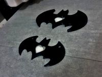 Batman Logo Heart Pendant V2 by oroc83