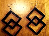 Two Square Earrings by jchun444