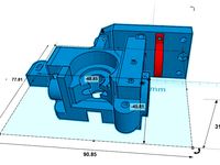 Flexible belt driven extruder e3dv6 55mm/s with ninja by Shrodix