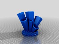 Crystal cluster pen holder by kijai