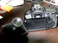 Magnifier lens holder for Canon 60D LCD screen by Bojans