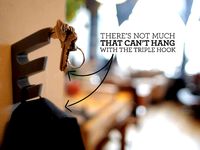 Triple Hook with Key Holder by 3DBROOKLYN