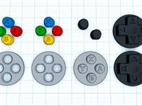 PiGRRL 2 Enhanced Buttons (ABXY/Action, D-Pad) by Jaegermeiste