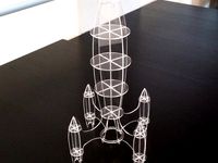 Laser 3D puzzle: rocket by Elettra