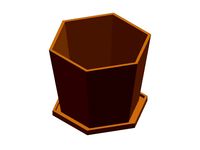 Hex Planter Pot 60mm cum Drain Plate by james888