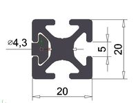 T-slot nut K20 (T-slot 5) 20x20cm by Eliah