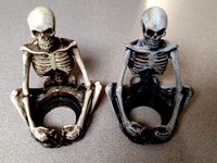 Skeleton Candle Holder by magiczztab
