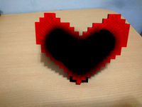 Heart pixel Picture frame Porta retrato de corazon by printopenhard