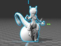 Mewtwo with base by Jtachan
